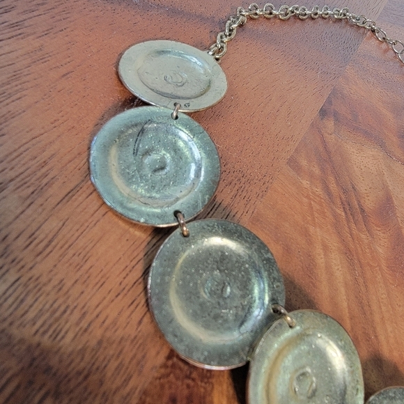 Ruby Rd. Chic Gold and Black Statement Necklace Medallions Chain - Picture 15 of 17